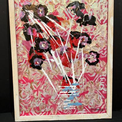 Framed Acrylic Painting On Canvas