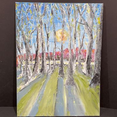 Textured Acrylic On Canvas Painting