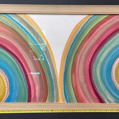 27”x 19.75” Framed Watercolor Painting, Signed By Artist B. Ferguson