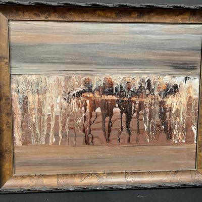 Framed Acrylic On Canvas