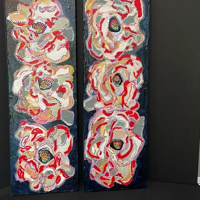 Two Matching Large 12”x 36” 1 1/2 Width Stretched Canvas