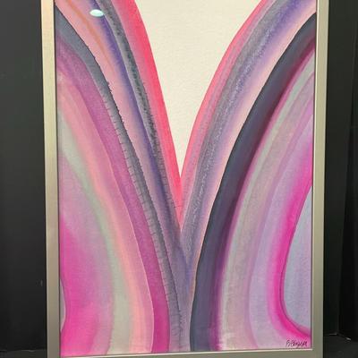 Framed Under Glass Watercolor Painting 