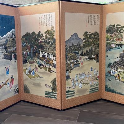 South Korean Four Season Silk Panel