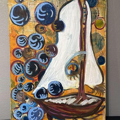Mixed Media, Collage, Acrylic Painting