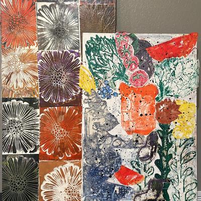 Abstract/collage, Stretch Canvas 24”x36@ And 24”x48”