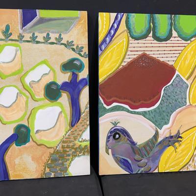 Acrylic Paintings On Wood.