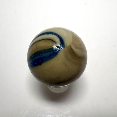 Blue & Brown Swirly Agate Shooter Marble