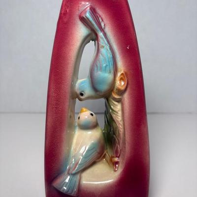 Vintage Mid-Century Lovebird Pink Ceramic Lamp Base