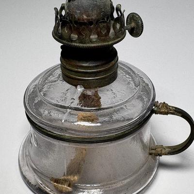 Mini P&A MFG. CO. Acorn Nutmeg Glass Oil Lamp