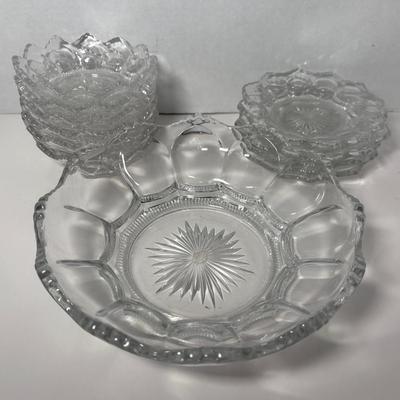 Vintage Heisey Colonial Starburst Set