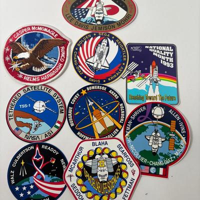 Space Shuttle Endeavour STS-54 Patch & Various NASA Retro Sticker Collection