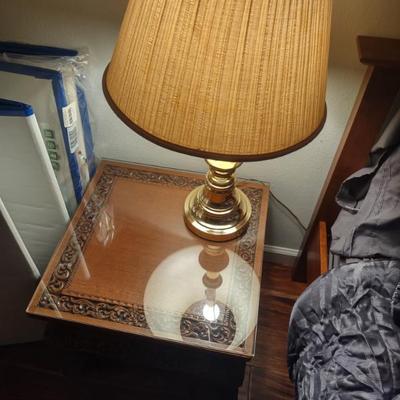 End table and lamp
