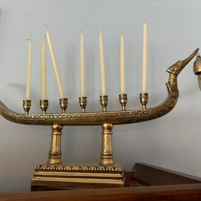 Viking ship candelabra