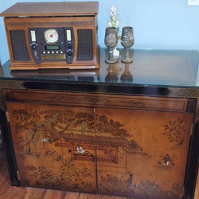 Sale Photo Thumbnail #16: Chinese inspired expanding Dining Room Table w/leaves
