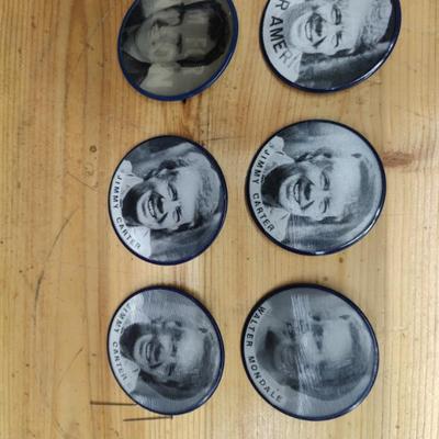 Political buttons, authentic and reproductions almost all are vintage 