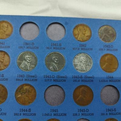 4 collector albums with old Indian head pennies and steel pennies and wheat pennies and Lincoln cents....... Late 1800s thru 1970s