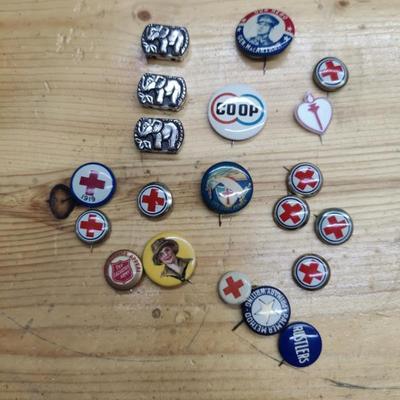 Political buttons, authentic and reproductions almost all are vintage 
