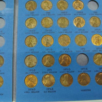 4 collector albums with old Indian head pennies and steel pennies and wheat pennies and Lincoln cents....... Late 1800s thru 1970s