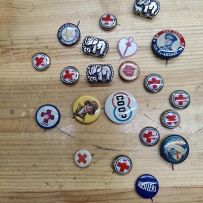 Political buttons, authentic and reproductions almost all are vintage 