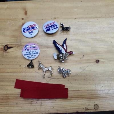 Political buttons, authentic and reproductions almost all are vintage 