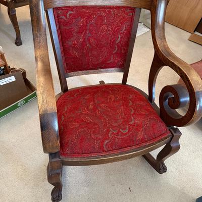 Empire Style Rocking Chair And Mirror
