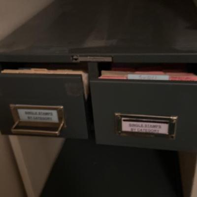 Metal Box With Stamps