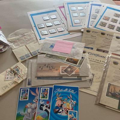 US Postal Stamps And Political Buttons