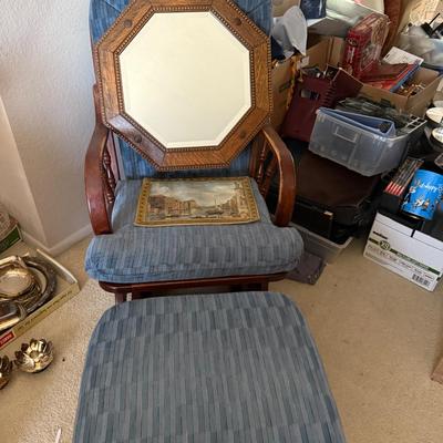 Gliding Rocker With Matching Stool And Mirror