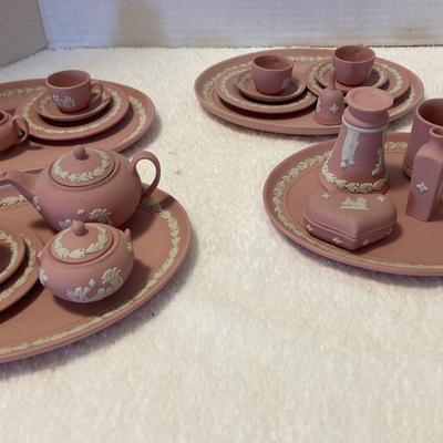 Miniature Wedgwood Rose Tea Set