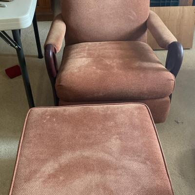 Mid-Century Rocker And Foot Stool