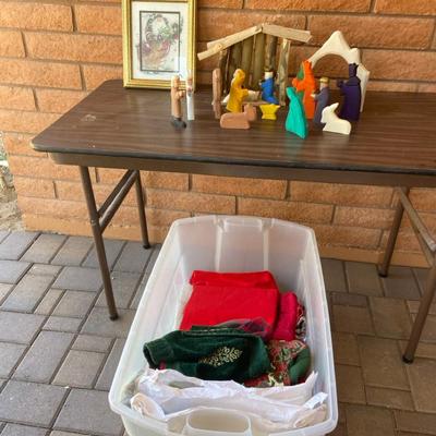 Carved Wood Nativity Scene And More Decor 