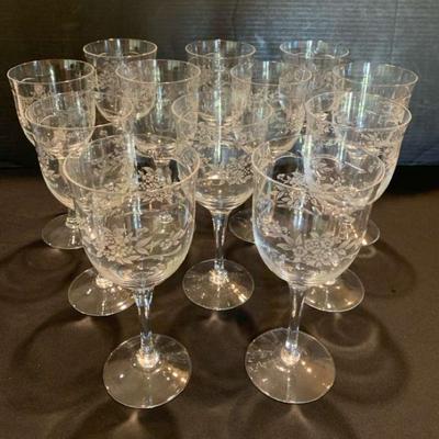 Ta136 noritake crystal 12 ireland patience wine glasses