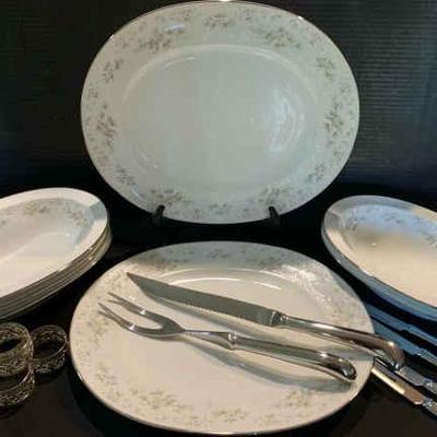 Ta167 noritake china ireland patience platters and bowls