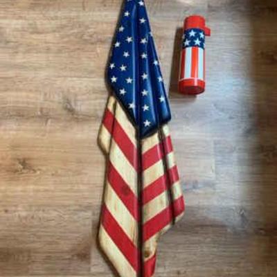 Ta249 bill freeman wood flag wall hanging