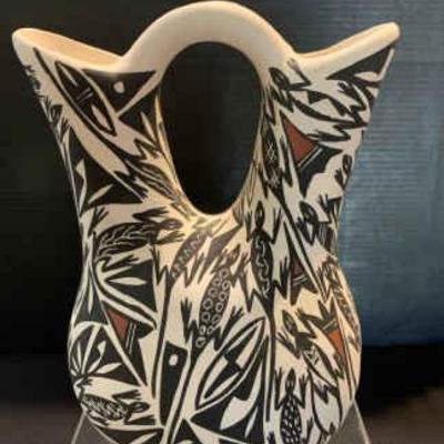 Ta192 acoma new mexico wedding vase by juanico