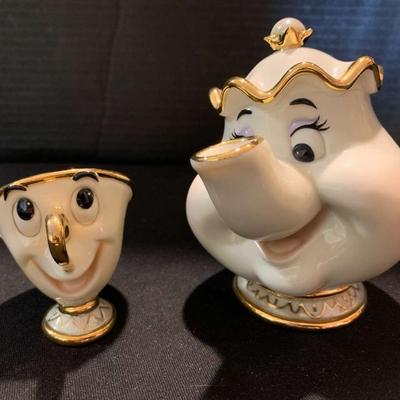 Ta214v mrs pott's & chip, disney lenox