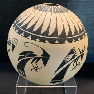 Ta186 acoma pueblo seed pot by shroulote