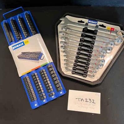 Ta232 kobalt 11 piece wrench set rachet storage tray