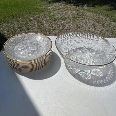 Gold Rimmed Salad Setup