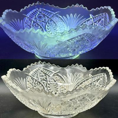 Cut Glass Bowl-UV Reactive