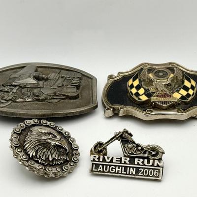 Biker Belt Buckles & Pins