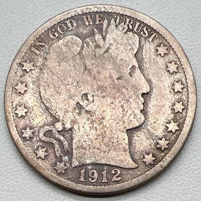 1912 Silver Barber Half Dollar