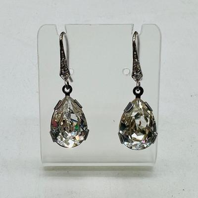 Sparkling Sterling Silver Dangle Earrings