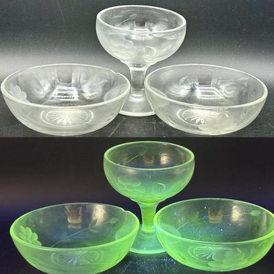 (3) UV Reactive Glass Dishes