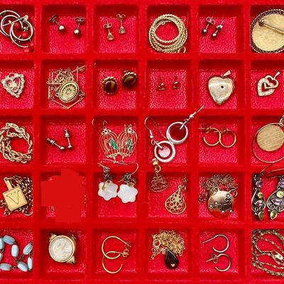Variety of Jewelry ft. Vintage Brooches, Bracelets, Earrings, Necklaces, 925 & 1/20 12K GF