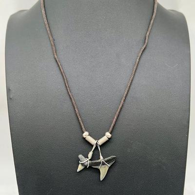 Wire Wrapped Shark Tooth Necklace