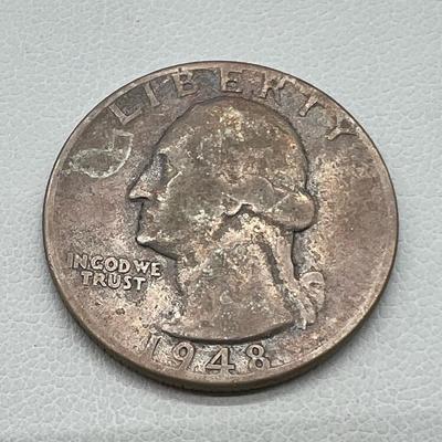 1948 Silver Washington Quarter 