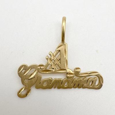 14KT “#1 Grandma” Necklace Pendant