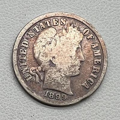 1899 Barber Silver Dime
