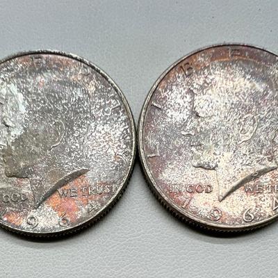 (2) 1964 Kennedy Silver Halves